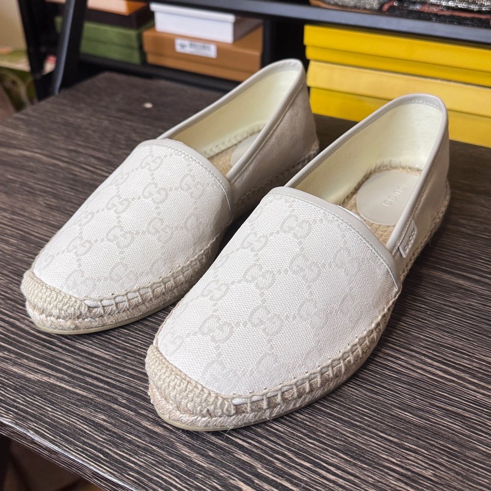 NIB Gucci Cream Espadrilles
